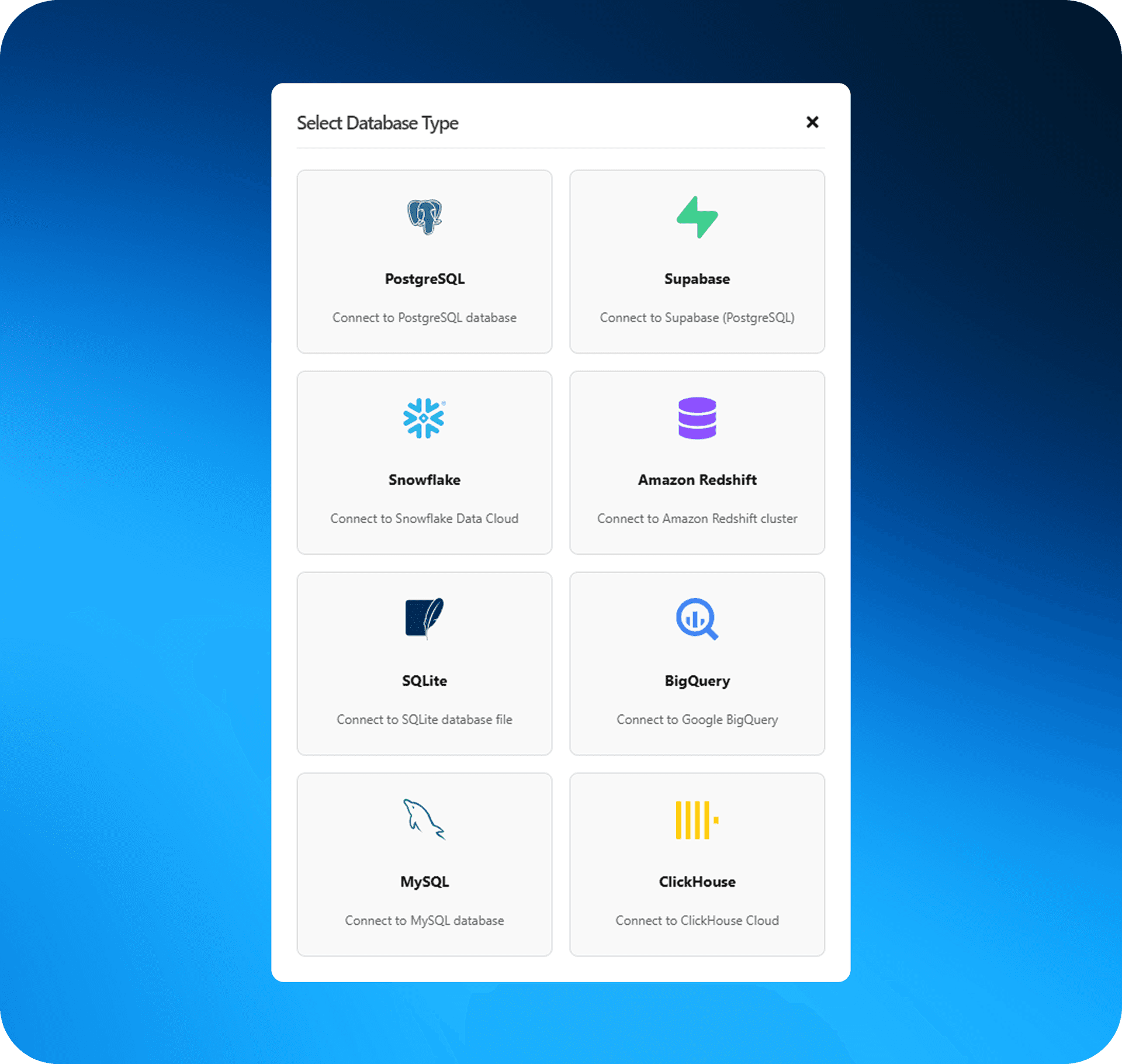 Database Connection Selector